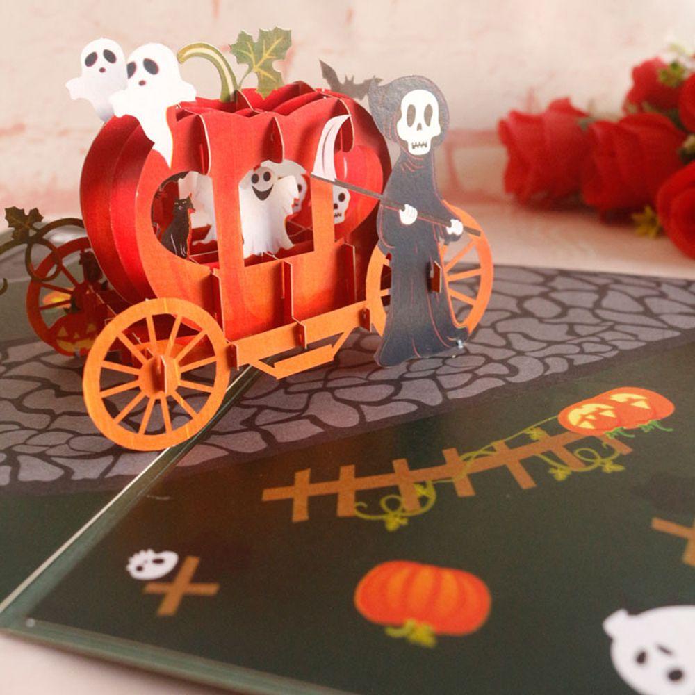 YNATURAL Thiệp Mời Dạng Gập Hình Bí Ngô 3D Độc Đáo