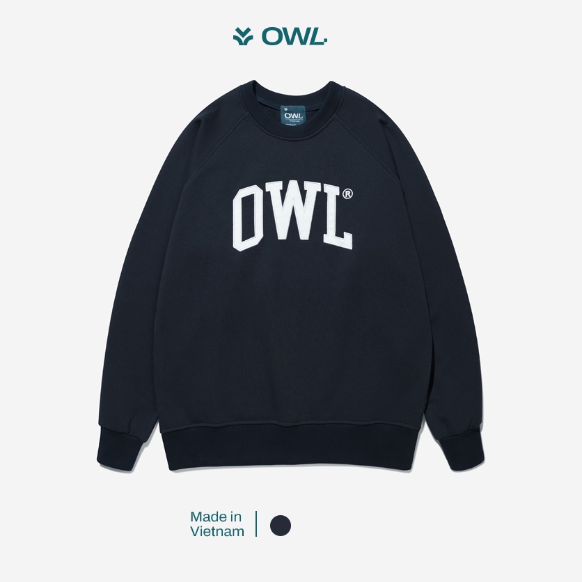 OWL BRAND® - UNIVERSITY SWEATSHIRT - Áo nỉ chui đầu màu Xanh đen - OWL281121