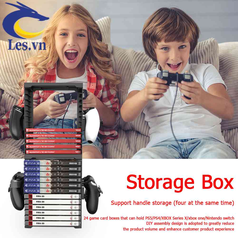 Giá Đỡ 24 Đĩa Game Cho Tay CầM PS5 / PS4 / Switch