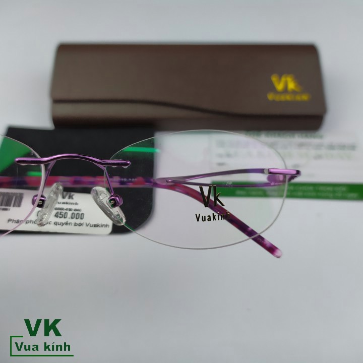 Gọng kính cận khoan không viền VK80