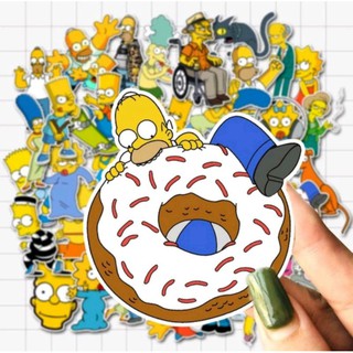 bộ 10 -50 hình sticker gia đình simpson decal ( random hình)