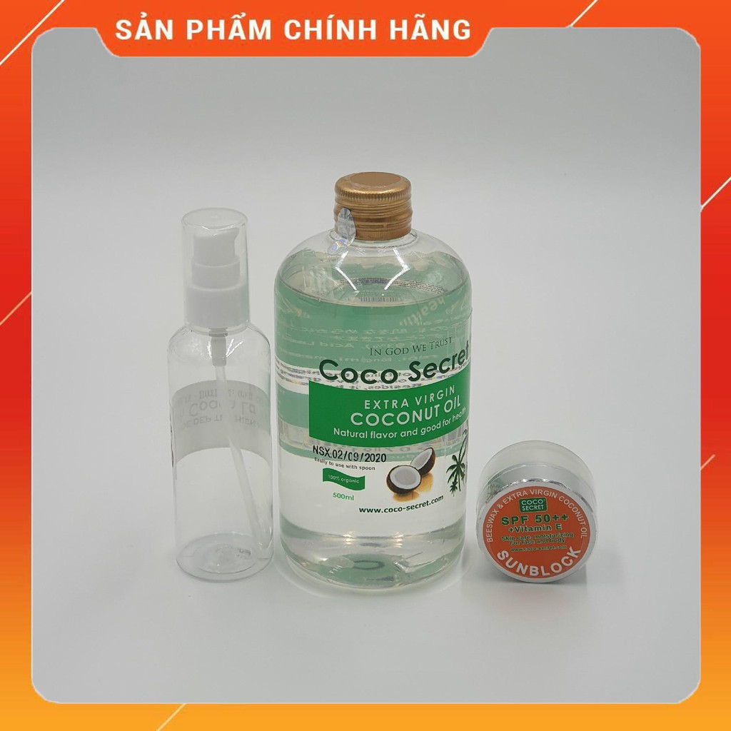 Dầu dừa tinh khiết Coco Secret Lọ 500ml - Mua Kèm Hấp Dẫn - Khỏe Đẹp Từ Trong Ra Ngoài | BigBuy360 - bigbuy360.vn