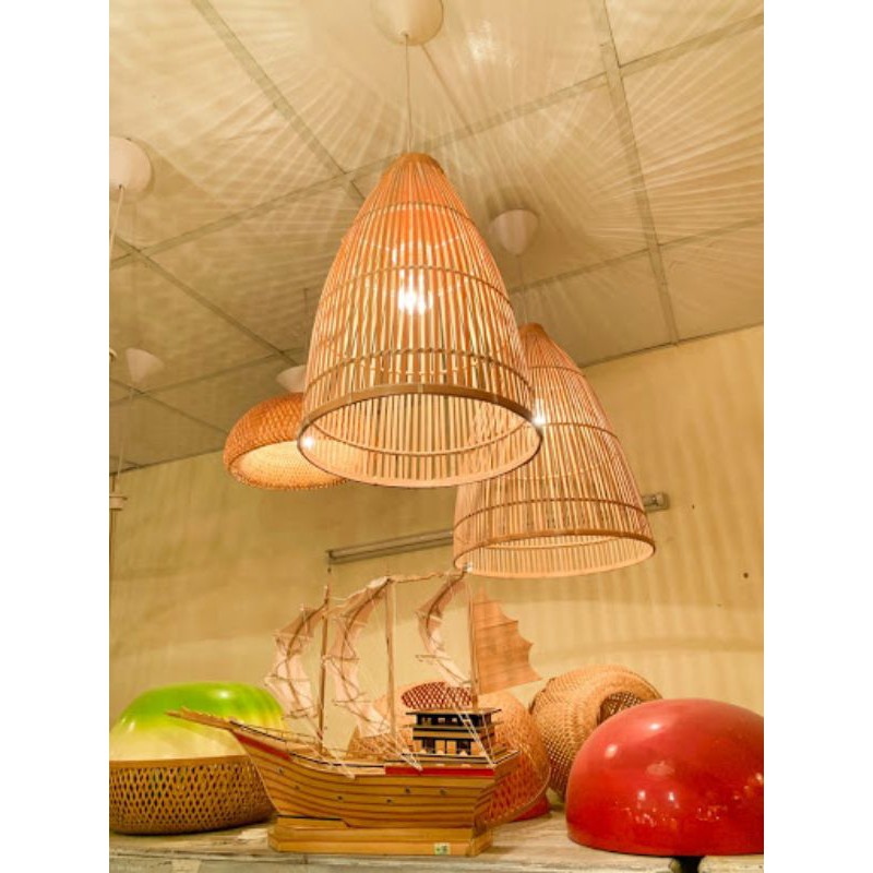 Đèn tre đèn mây tre đèn lồng tre size 30*45cm