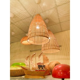 Đèn tre đèn mây tre đèn lồng tre size 30*45cm