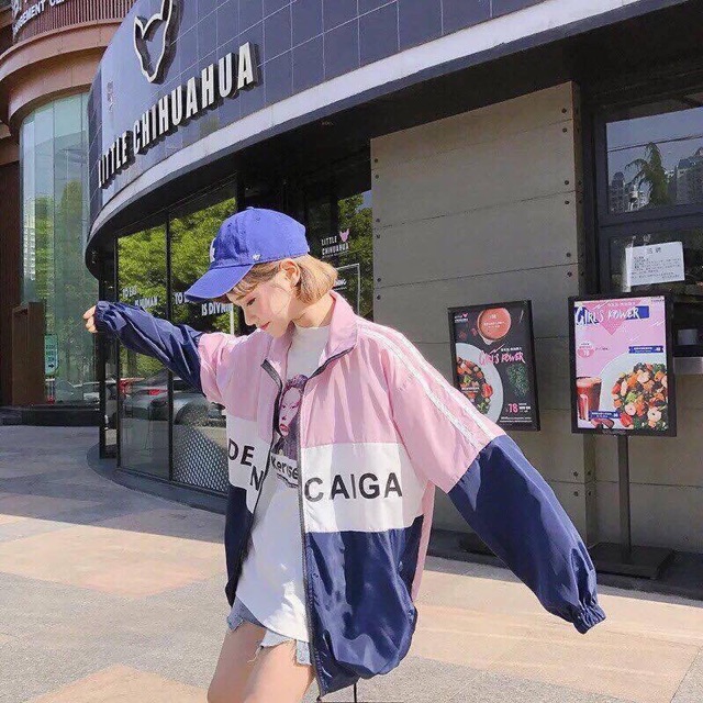 ÁO KHOÁC GIÓ CHẠY VIỀN TAY IN CHỮ