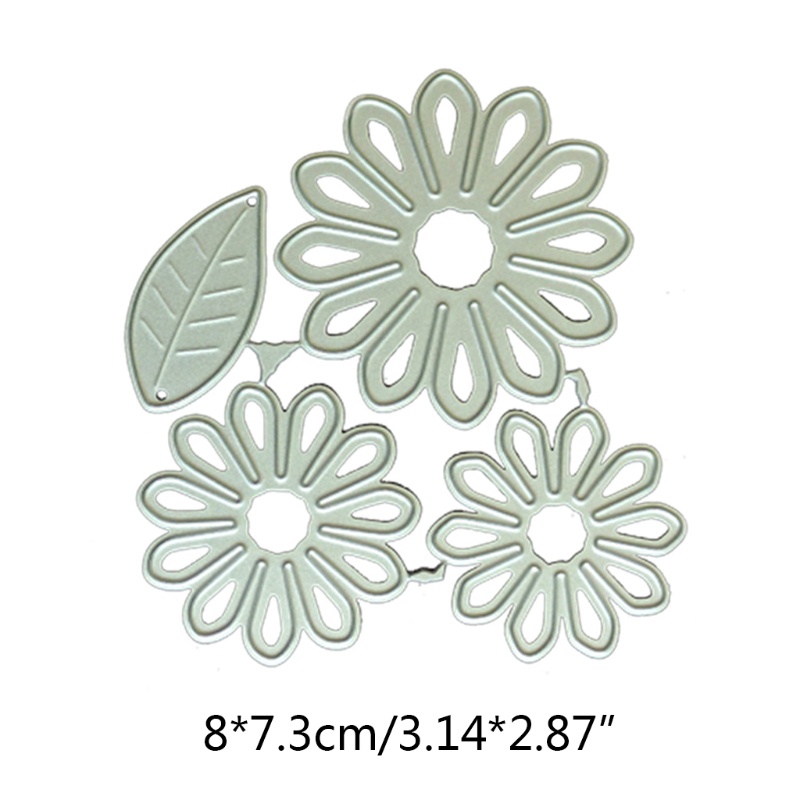 Set tấm khuôn cắt giấy kim loại tạo hình hoa làm thiệp album sổ lưu niệm DIY