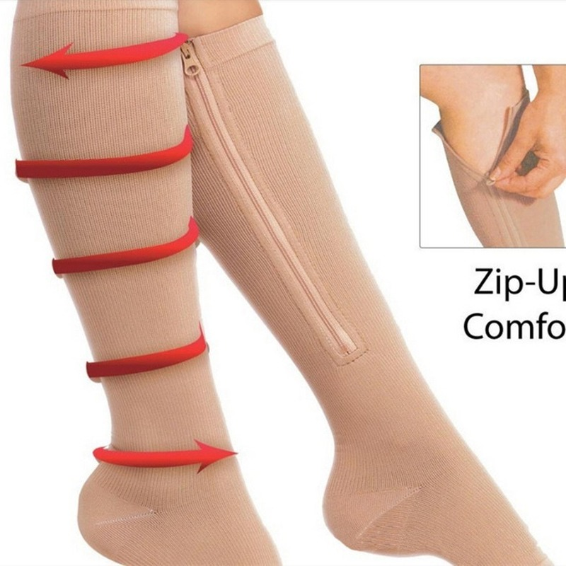 Vớ nén bắp chân unisex có dây khoá kéo giúp đốt cháy mỡ thừa giảm béo cẳng chân khi ngủ chống mệt mỏi dành cho bạn nữ | BigBuy360 - bigbuy360.vn