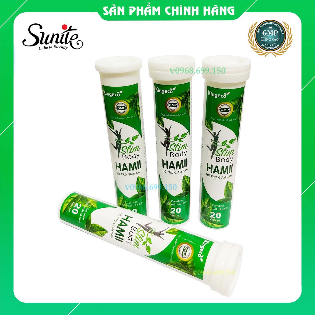 [CHÍNH HÃNG] Giảm cân cấp tốc Slim Hamii thế hệ mới Chính Hãng Sunite - Hộp 20 Viên Sủi | BigBuy360 - bigbuy360.vn