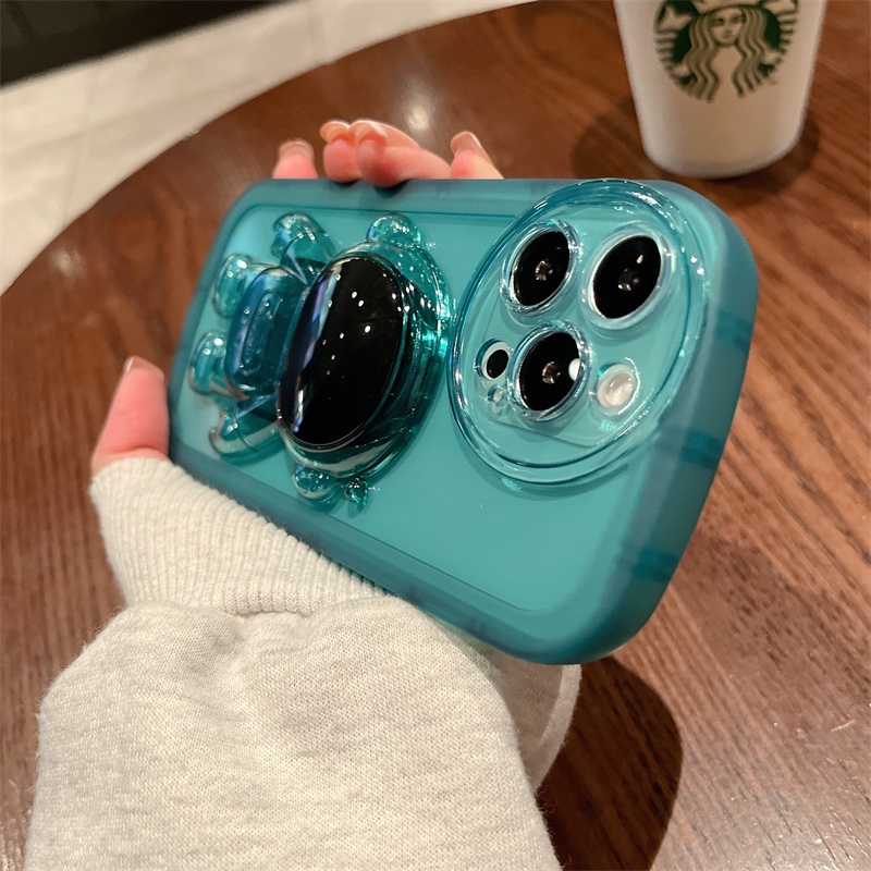 Ốp Điện Thoại Mềm Chống Sốc Chống Rơi Có Giá Đỡ Hình Phi Hành Gia Cho i-phone11 12 13PROMAX i-phoneX XS XR XSMAX 7 / 8plus