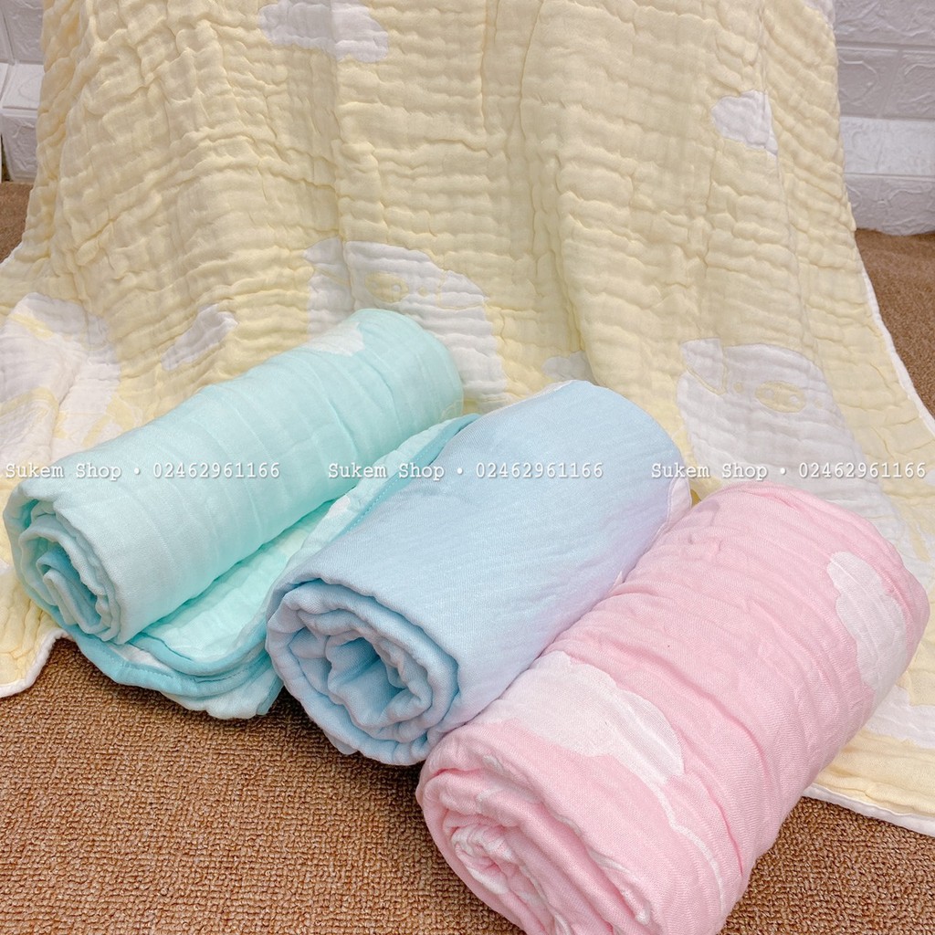 Khăn Tắm / Khăn Đa Năng Goodmama 6 Lớp Cho Bé 100% Cotton Kích Thước 110 x 120cm