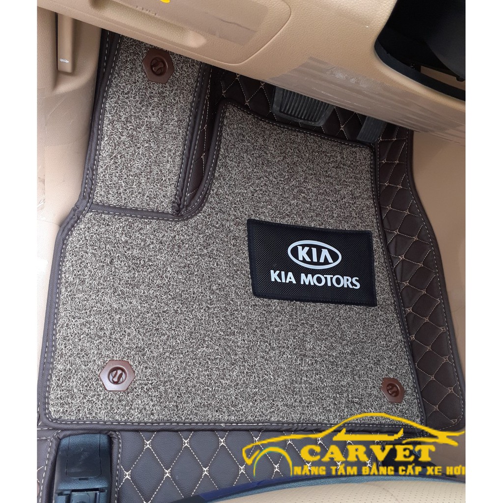 Thảm lót sàn da cao cấp kèm thảm rối chống bẩn dành cho xe Kia Sedona
