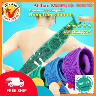 [Sỉ loại 1] CỌ TẮM SILICON - Dây Chà Lưng 2 mặt Bằng Silicone mẫu mới