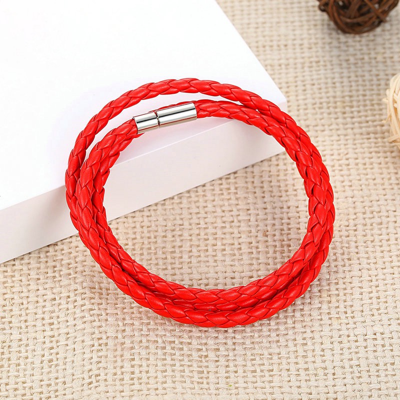 Vòng tay BAMOER PI0063 thiết kế dây da với khóa từ tính có thể điều chỉnh năng động cho nam nữ