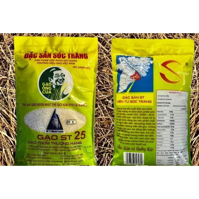 Gạo ST25 chính hiệu chú Hồ Quang Cua 5kg