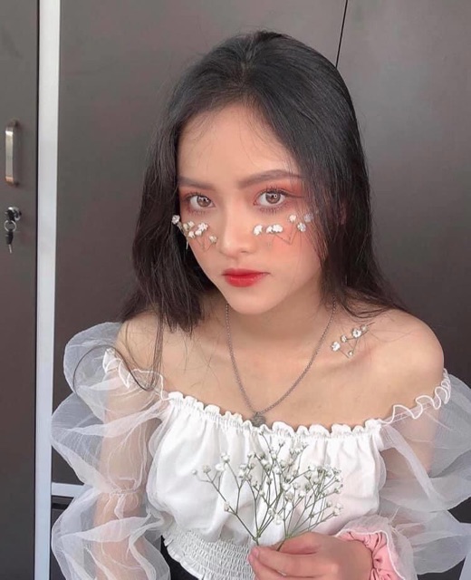 ÁO CROPTOP PHỐI TAY TƠ OGANZA