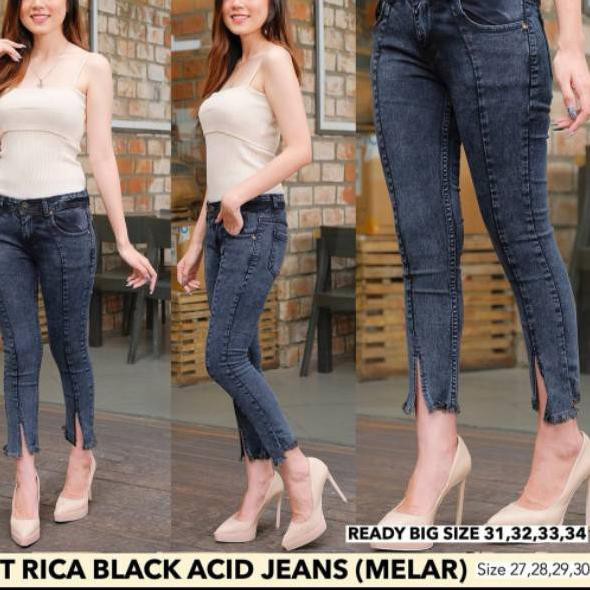 Quần Jeans Đen Dài 7 / 9 Ống Loe Thời Trang Cho Nữ U7