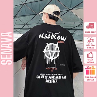 Áo thun tay lỡ nam nữ form rộng cotton unisex freesize SENAVA AT03