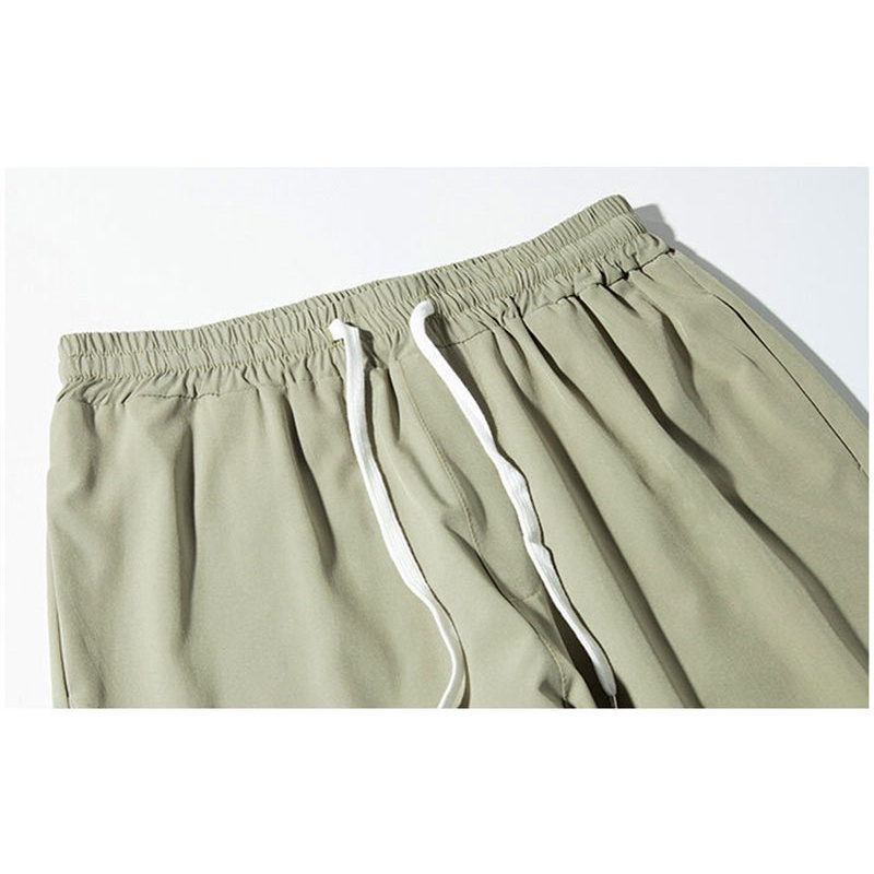 Quần Dài Dáng Rộng Chất Lụa Mỏng Màu Sắc Đơn Giản Thời Trang Mùa Hè Cho Nam