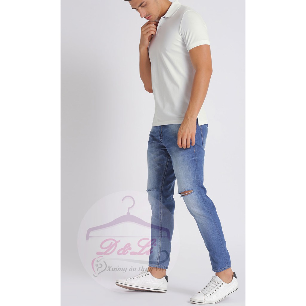 Áo thun ngắn tay Polo Nữ có cổ màu Trắng  thun cá xấu Poly Thái cao cấp giá sỉ