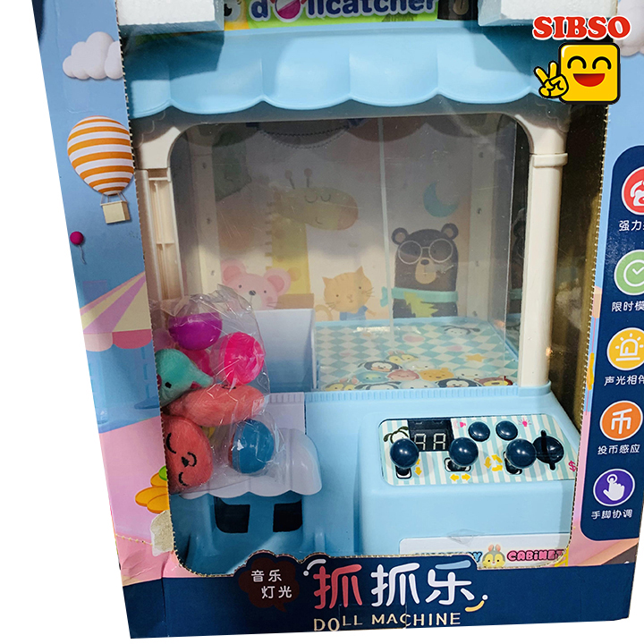 ẢNH THẬT - MÁY GẮP THÚ BÔNG DOLL MACHINE B1041 - ĐỒ CHƠI SÁNG TẠO