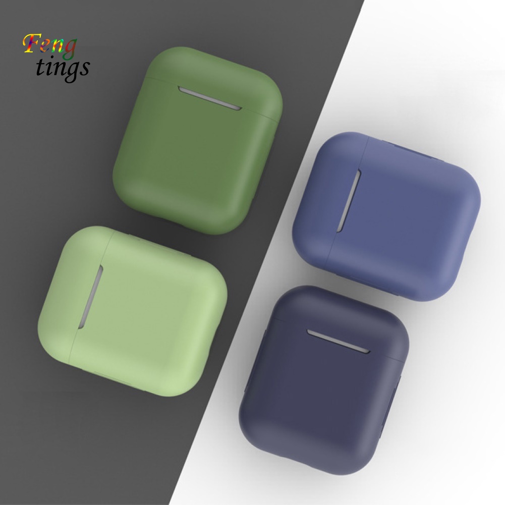 Vỏ Bảo Vệ Hộp Sạc Tai Nghe Không Dây Air-pods 1 2 Bằng Chất Liệu Silicon Chống Sốc