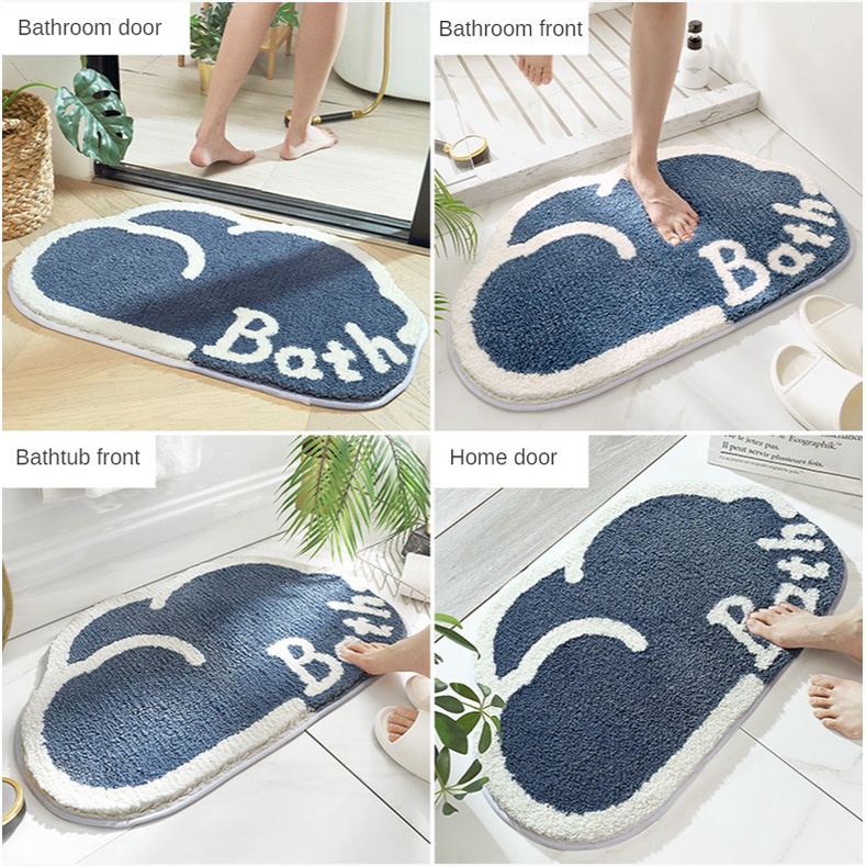 Thảm Sợi Phòng Tắm Siêu Thấm, Chống Trượt Size Lớn