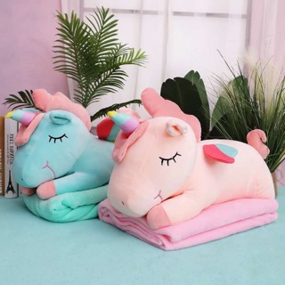SÉT GẤU BÔNG CÓ MỀN 3in1 HÌNH KỲ LÂN NGỦ