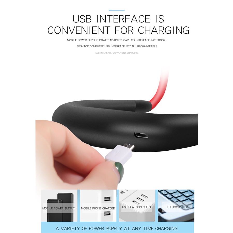 Quạt Mini Đeo Cổ Di Động Kèm Sạc USB Tiện Dụng Chất Lượng Cao