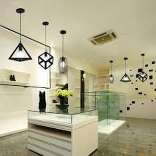 Combo 3 đèn thả hình khối gồm bóng