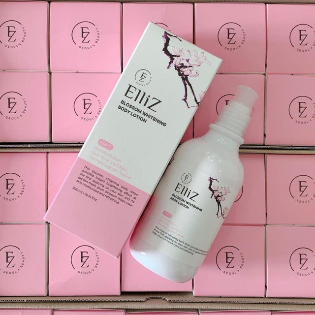 SỮA DƯỠNG THỂ TRẮNG DA Elliz Blossom Whitening Body Lotion 300ML CHUẨN HÀN