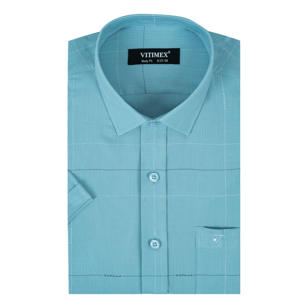 Áo sơ mi nam ngắn tay VITIMEX kiểu dáng ôm nhẹ tôn dáng -ASB7697