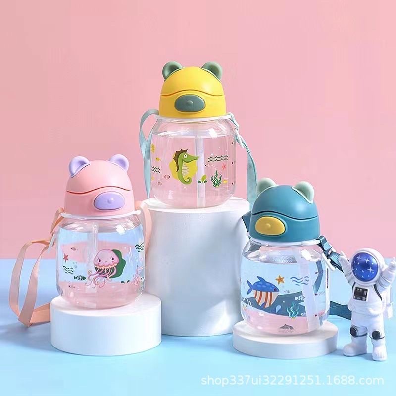 Bình Uống Nước 320ml Có Ống Hút