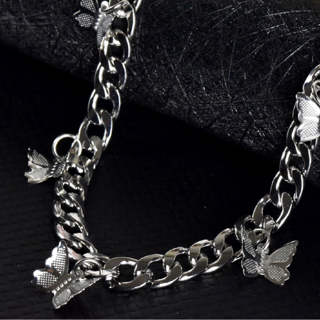 Dây Chuyền Thép Titan Mặt Hình Bướm Xinh Xắn Cho Nữ