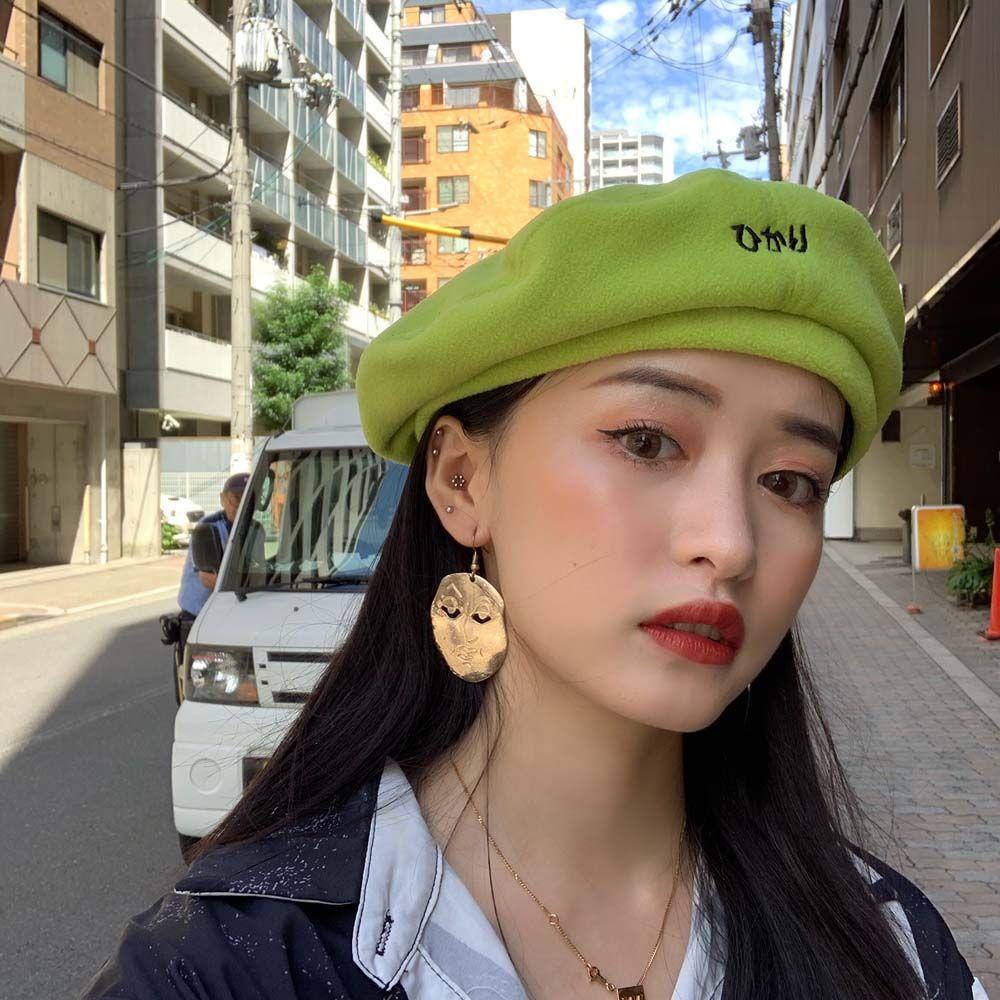Mũ Beret Màu Sắc Kẹo Ngọt Thời Trang Thu Đông Cho Nữ