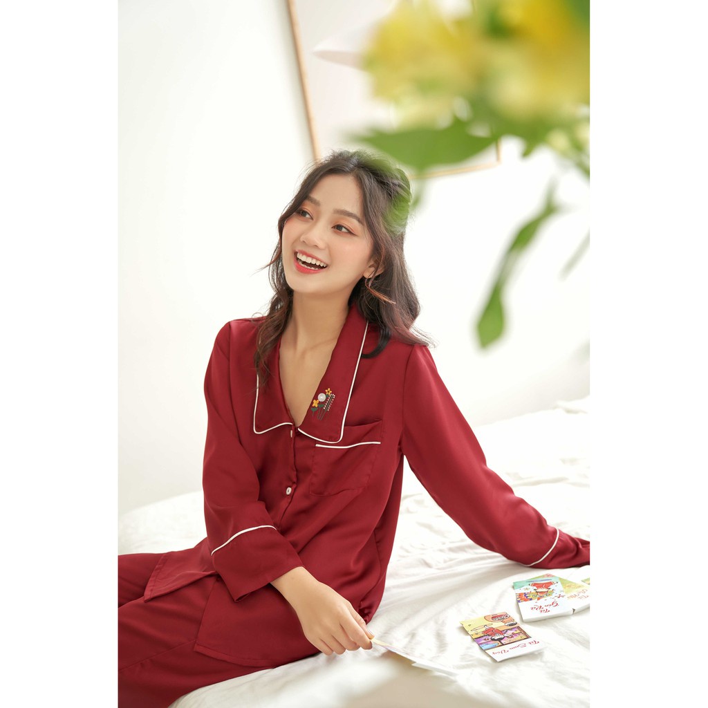 Bộ pijama Lụa cao cấp VIBES Emma Long Sleeve Py Set