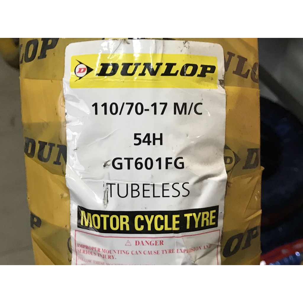 Vỏ Dunlop 70-80/90/17, 100-110/70/17 Bánh Trước/Sau Exciter 135, Raider, Sirius, Future 125 - Không Ruột