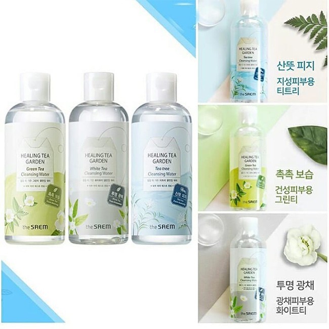 Nước tẩy trang mắt môi The SAEM Healing Tea Garden Green Tea Lip & Eye Remover 300ml