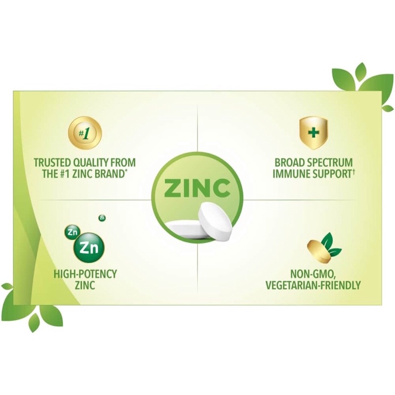 Viên uống bổ sung kẽm Zinc 50mg Nature's Bounty 400 viên