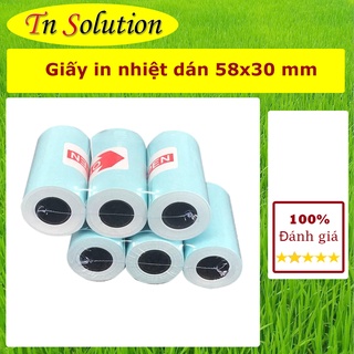 [HỎA TỐC] Giấy in nhiệt dán (sticker) cho máy in bill cầm tay, máy in hóa đơn các dòng 58mm
