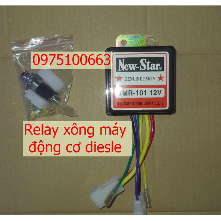 Relay xông định thời gian 12v - Newstar TMR 101 12v - Hộp relay xông động cơ diesel - Hộp relay xông