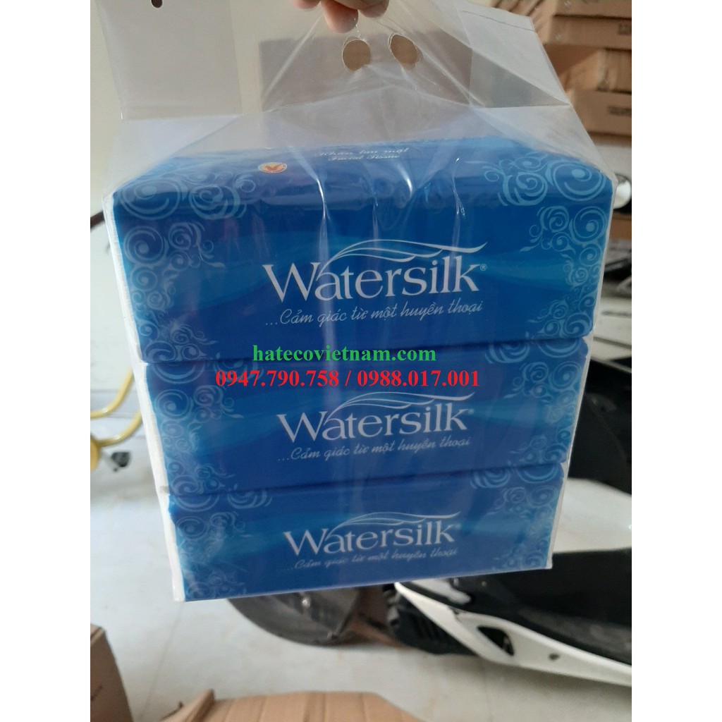 Combo 3 gói Khăn rút Watersilk 200 tờ x 2 lớp - Khăn giấy ăn (CHÍNH HÃNG)