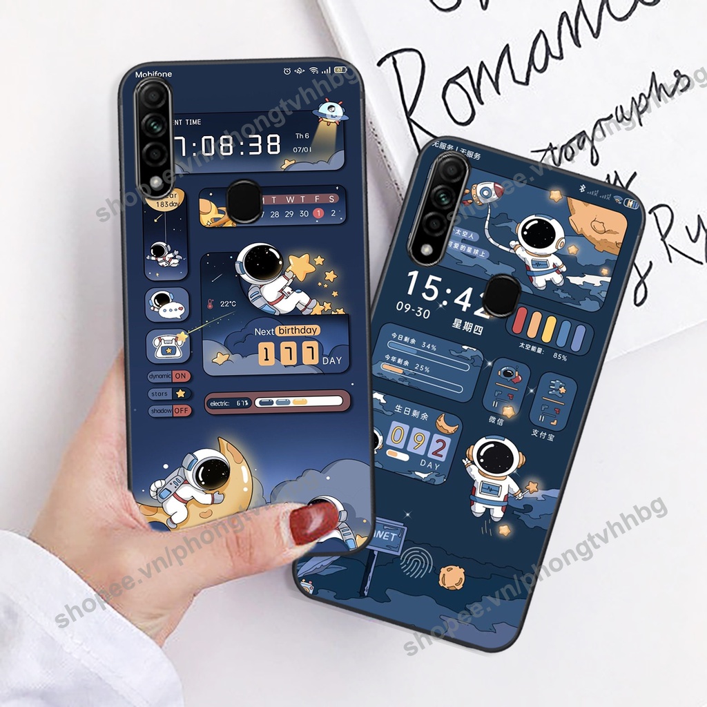 Ốp lưng Oppo A31 2020 / A8 phi hành gia hoạt hình 3D cute giá rẻ