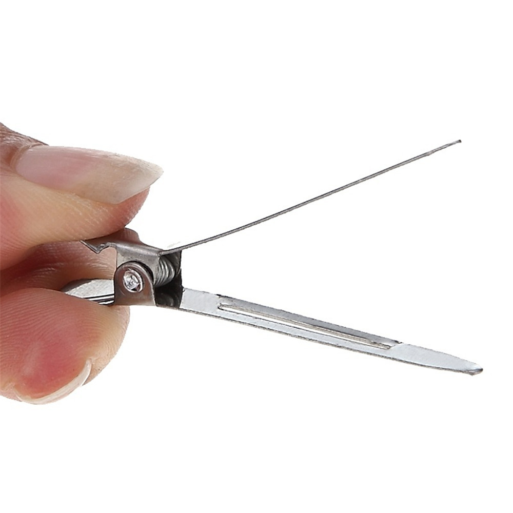 (Hàng Mới Về) Bộ 50 Kẹp Tóc Cá Sấu Siêu Mỏng Bằng Kim Loại Nhiều Màu Sắc