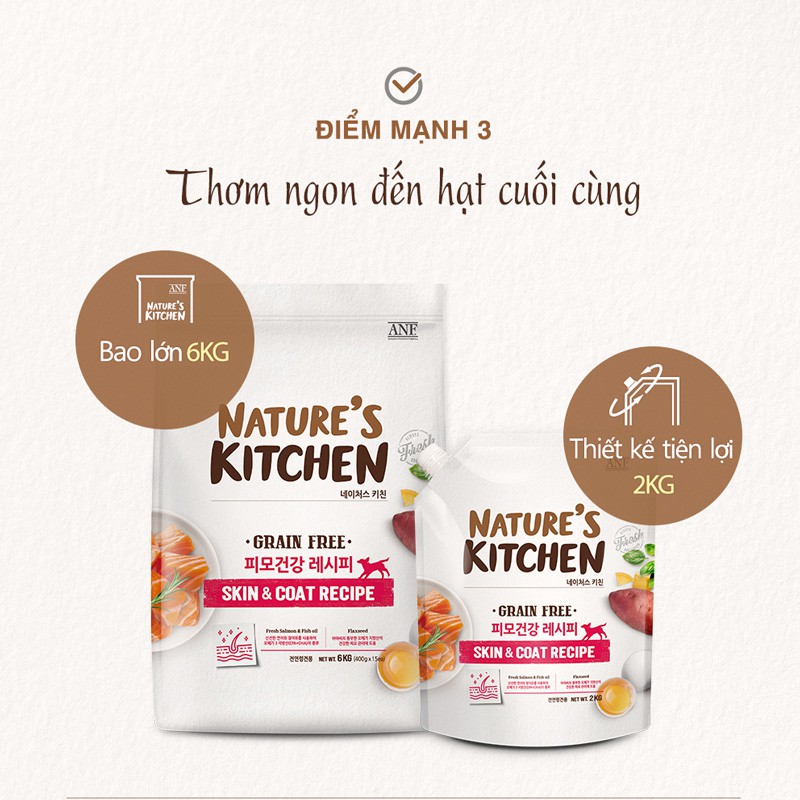 [2kg] ANF NATURE'S KITCHEN - Thức Ăn Hạt Dinh Dưỡng Chức Năng Cho Chó Mọi Lứa Tuổi