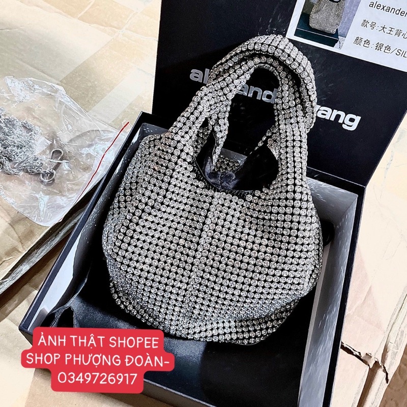 [HÀNG LOẠI 1] Túi Đính đá kiểu khoác tay sang chảnh lấp lánh (FULL BOX)