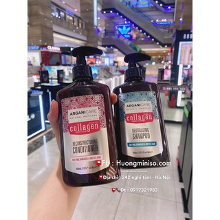 Cặp gội xả ARGANICARE BỔ SUNG COLLAGEN CHO TÓC ( chai gội 400ml, xả 400ml)