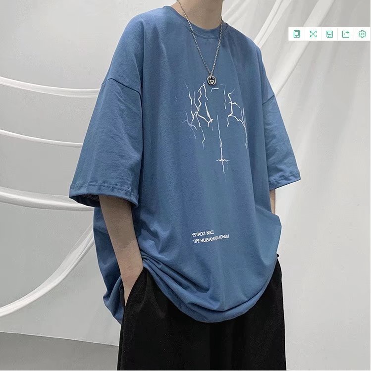 Áo Thun Nam Ngắn Tay In Chữ Phong Cách Hip Hop Năng Động