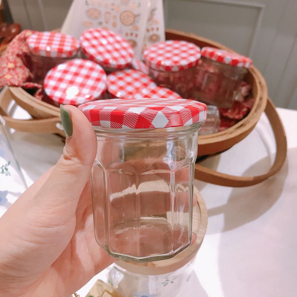 Hũ thủy tinh nắp nhôm hũ đựng sữa chua hũ thủy tinh làm mứt OIBECUNG PK.07 | BigBuy360 - bigbuy360.vn