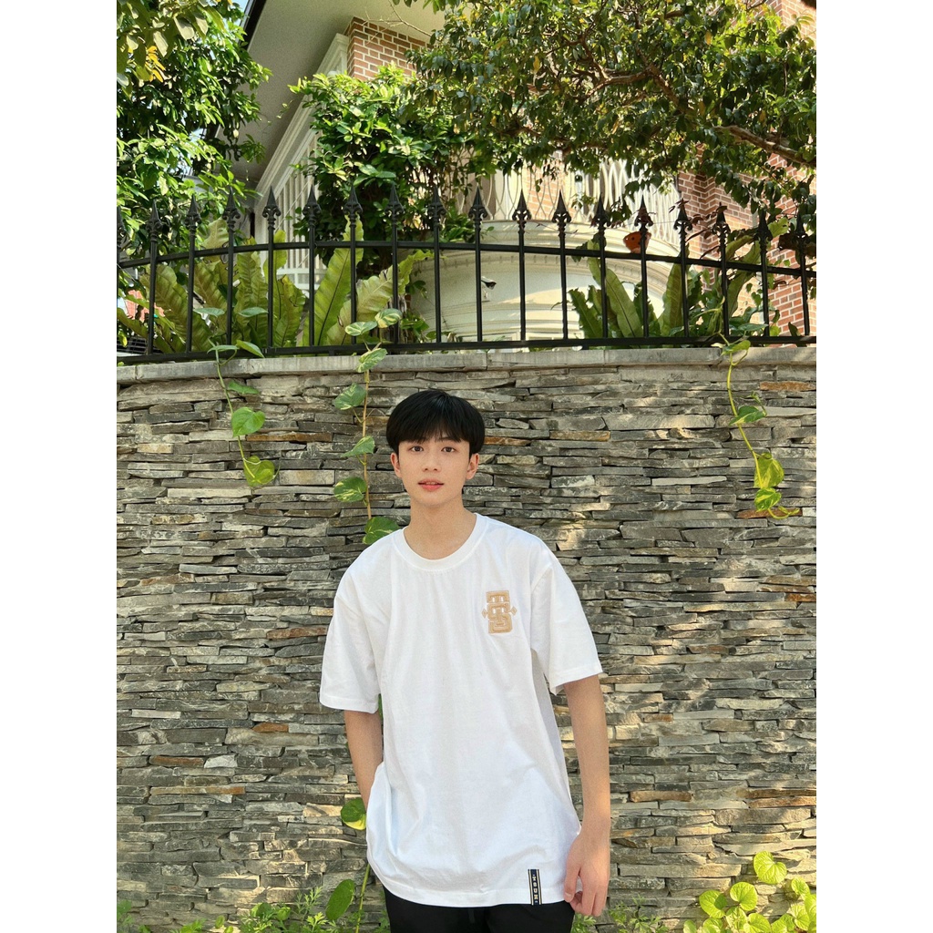 Áo Thun TSUN Embroidered Basic - Thêu -  - Trắng
