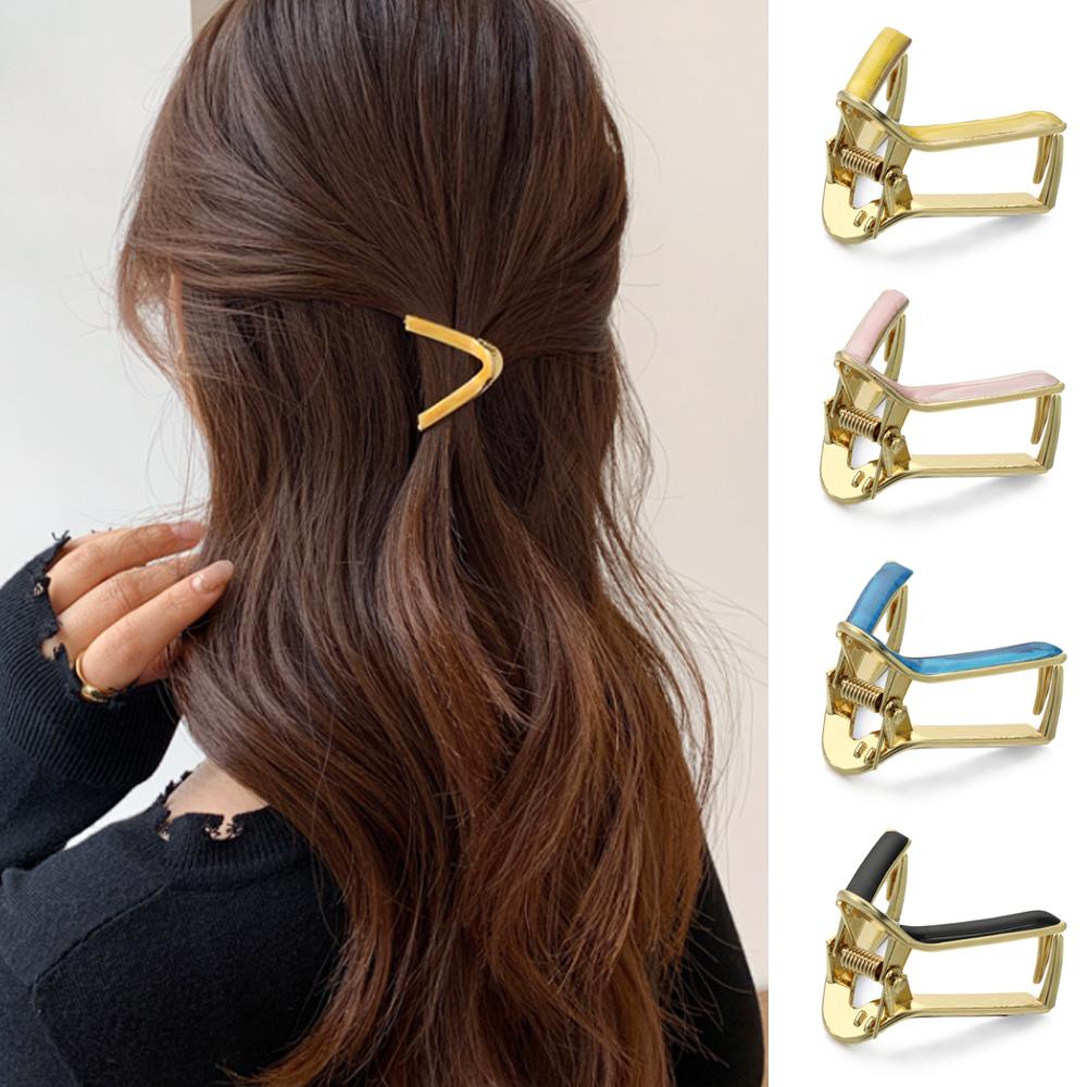 Kẹp Tóc Chữ V Thiết Kế Đơn Giản Phong Cách Hàn Quốc